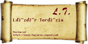 Lázár Terézia névjegykártya