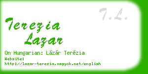 terezia lazar business card